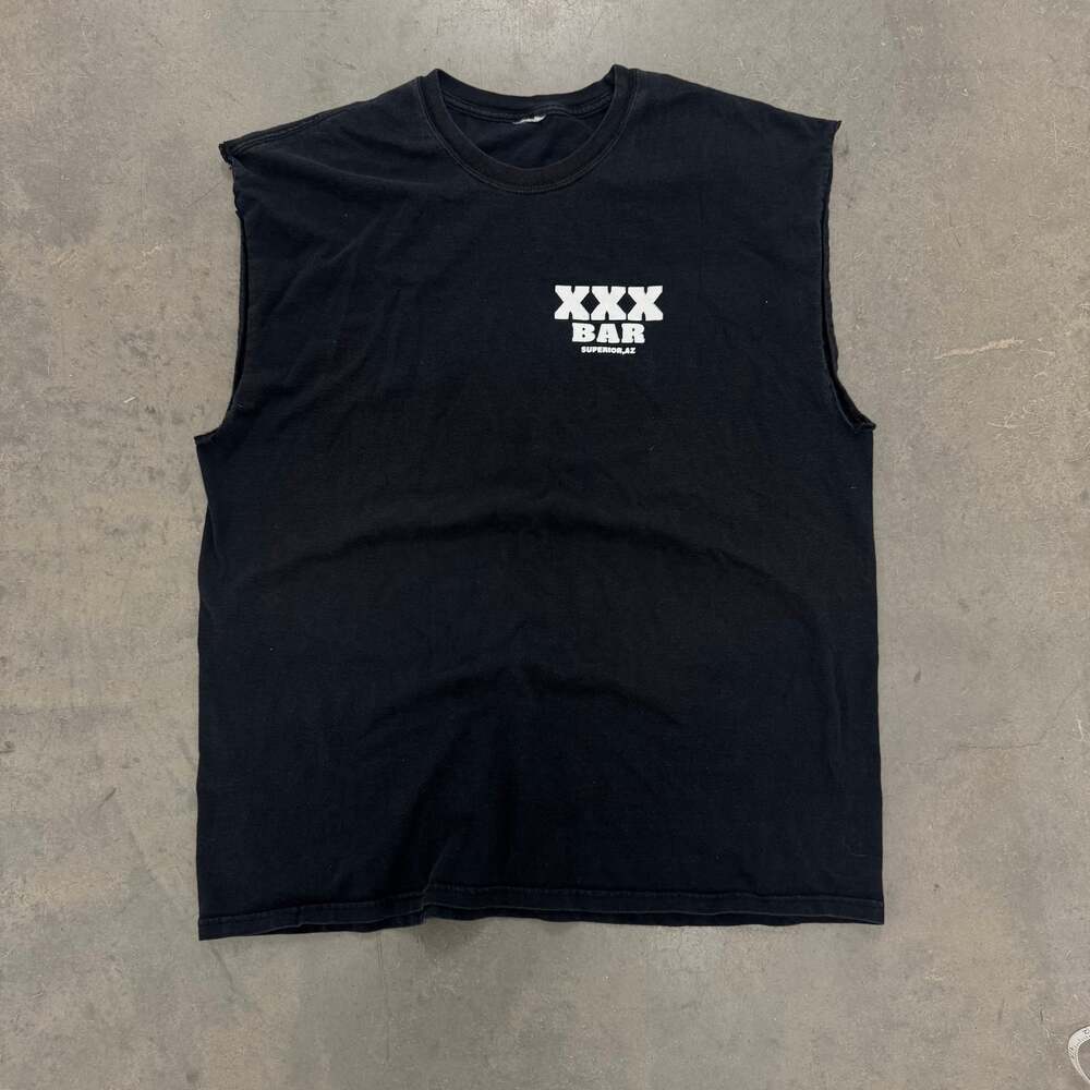 Vintage XXX Bar Sleeveless T-Shirt Black Superior AZ